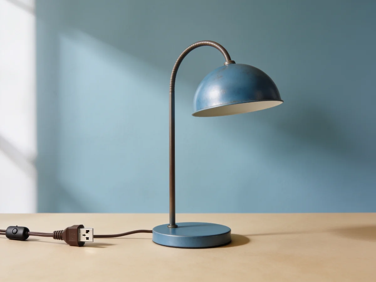 Arc Dome Task Lamp — Mineral-blue steel