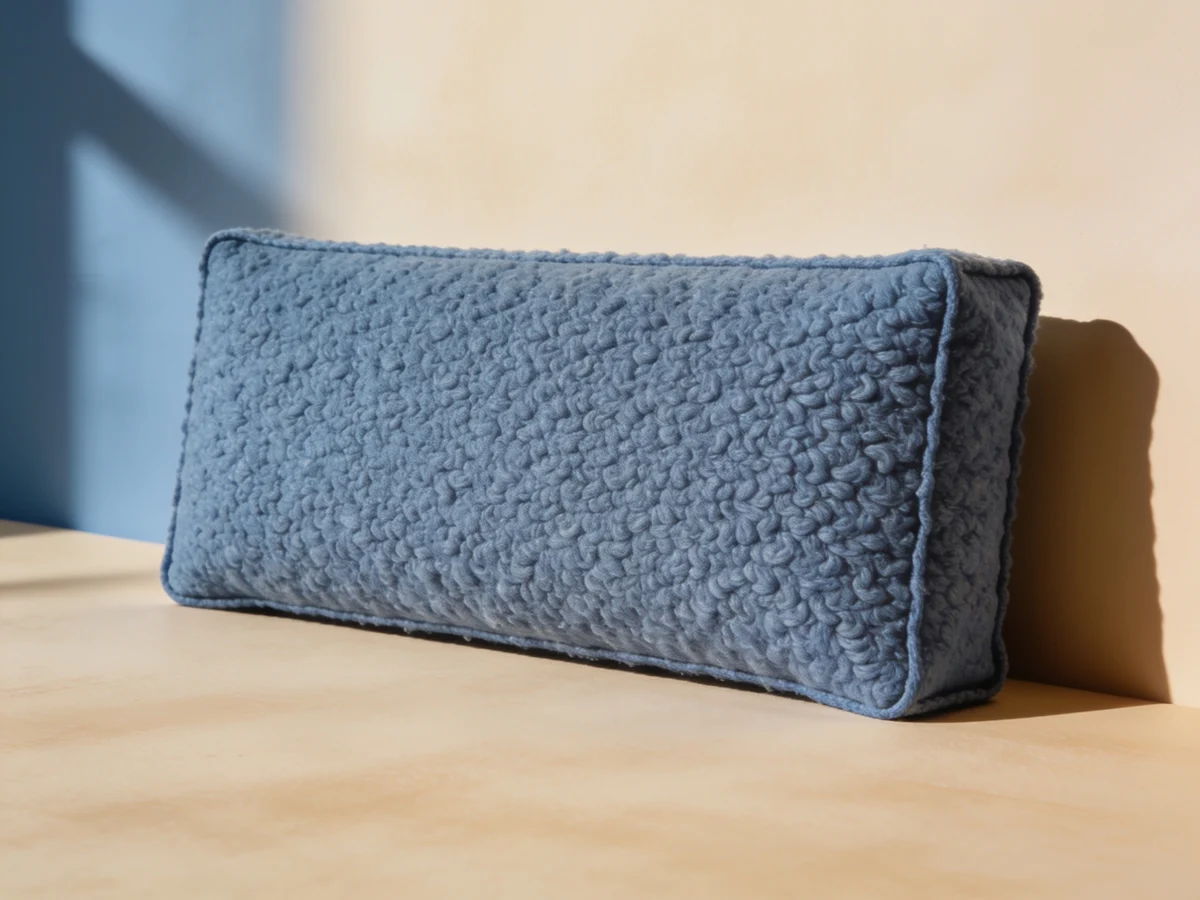 Loop Bouclé Lumbar — Mineral-blue bouclé