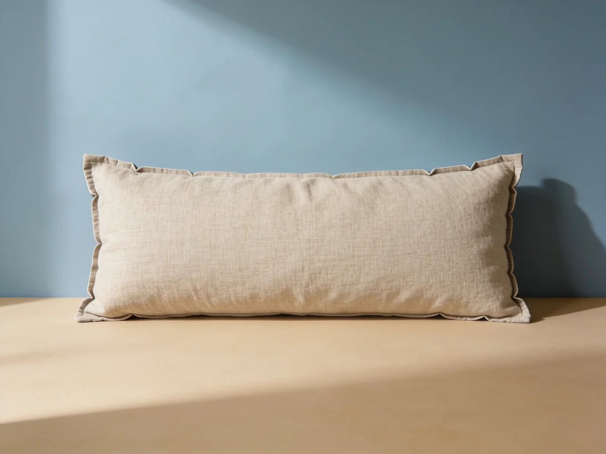 Flax Rectangle Pillow — Natural flax linen